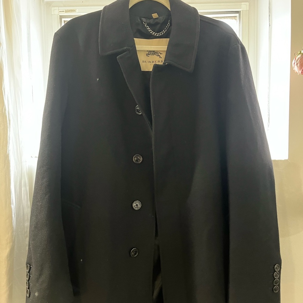 Burberry Black Wool Coat